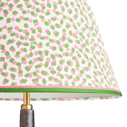 25cm empire shade in pink and green Polka Dot paper by GP & J Baker