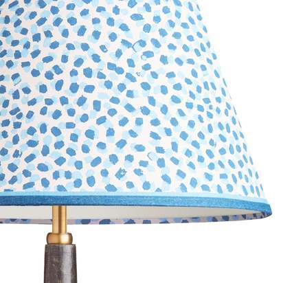 16cm empire shade in blue and indigo Polka Dot paper by GP & J Baker
