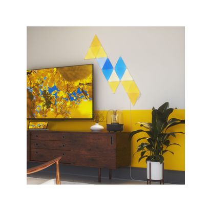 Nanoleaf Shapes Triangles Wall Light Starter Kit, 15 LED Panels, Multicolour Multicolour | H20 x W23 x D1cm