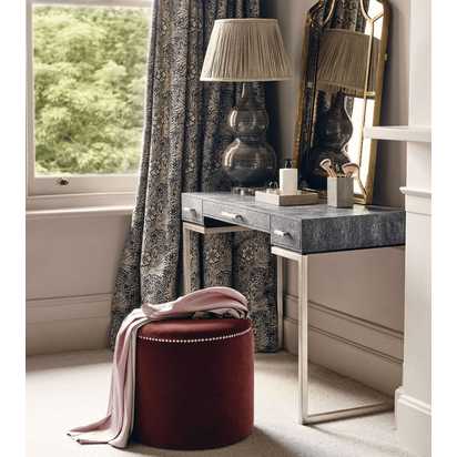 Costellini Velvet Ottoman - Rioja