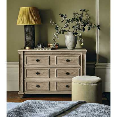 Costellini Velvet Ottoman - Sea Moss