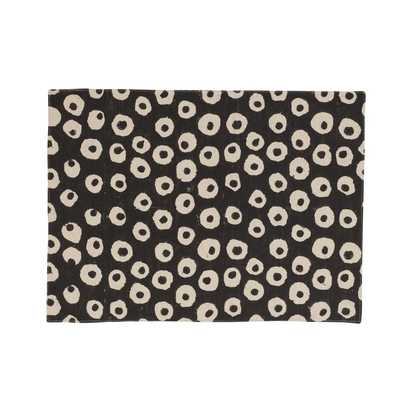 Set of Four Nostell Dots & Dashes Reversible Placemats - Red/Black Black