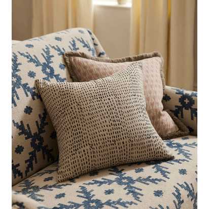 Caladia Cushion Cover With Fringing - Red Madder