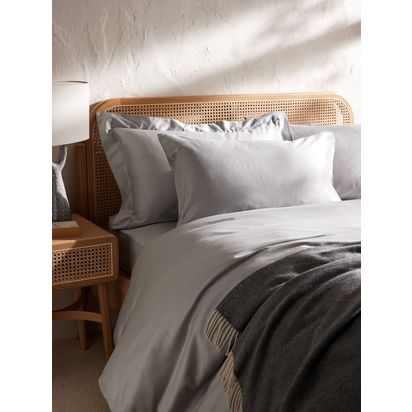John Lewis Specialist Temperature Regulating Cotton 400 Thread Count Cotton Bedding Cool Grey | Single