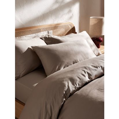 John Lewis Specialist Temperature Regulating Cotton 400 Thread Count Cotton Bedding Latte | W50.00cm * D75.00cm
