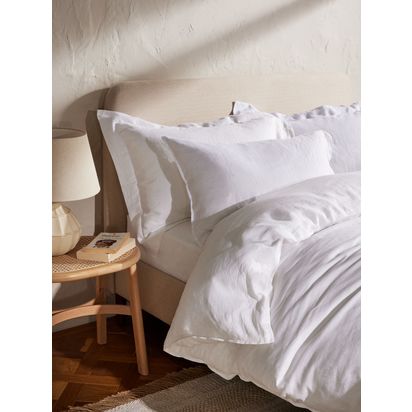 John Lewis Washed Linen Bedding Oyster White | W220.00cm * D260.00cm