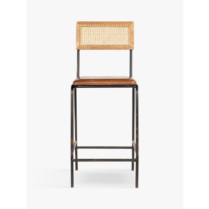 nkuku Iswa Counter Chair, Aged Tan Aged Tan | W52 x D52cm
