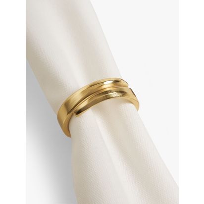 John Lewis Metal Napkin Ring, Set of 4, Gold Gold Gold