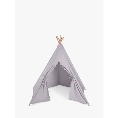 The Little Green Sheep Kids' Play Teepee Dove Grey | H155 x W143 x D113cm