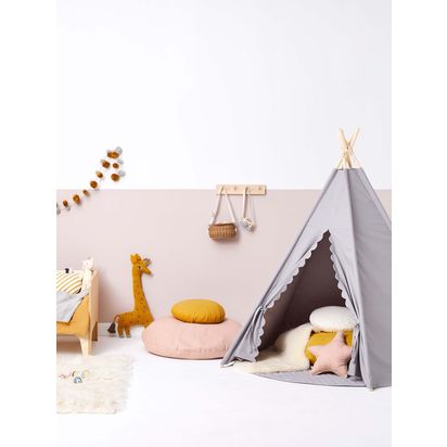 The Little Green Sheep Kids' Play Teepee Dove Grey | H155 x W143 x D113cm