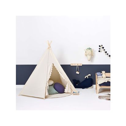 The Little Green Sheep Kids' Play Teepee Off White | H155 x W143 x D113cm
