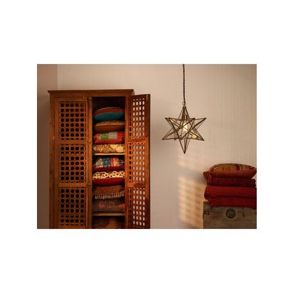 Där Ilario Star Large Ceiling Light, Antique Brass Antique Brass