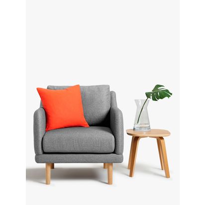 John Lewis ANYDAY Sweep Armchair, Light Leg Saga Grey | H84 x W76 x D80cm