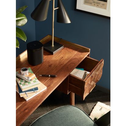 John Lewis + Swoon Franklin Desk, Brown Brown | H78 x W131.7 x D45cm