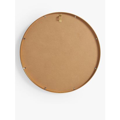 John Lewis Thin Metal Frame Round Wall Mirror, 65cm Gold | D3.9 x Dia.65cm