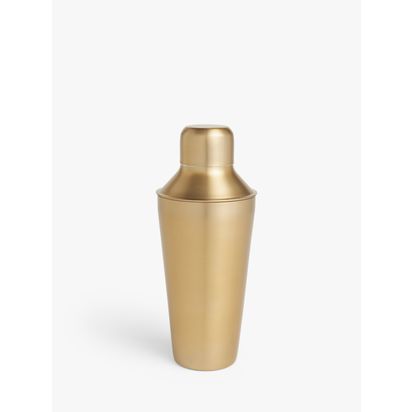 John Lewis Stainless Steel Cocktail Shaker, 750ml, Gold Gold