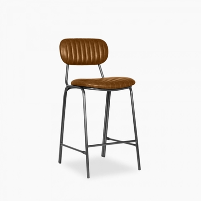 Boston Metal Kitchen Stool, Tan