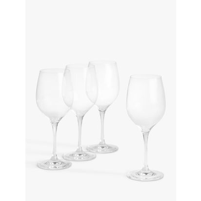 John Lewis Studio Red Wine Glass, Set of 4, 450ml, Clear Clear | H22 x Dia.8.8cm