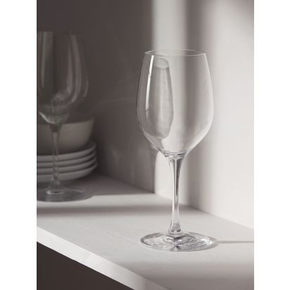 John Lewis Studio Red Wine Glass, Set of 4, 450ml, Clear Clear | H22 x Dia.8.8cm