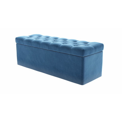 Valentin Storage Bench in Bahama Cotton Matt Velvet