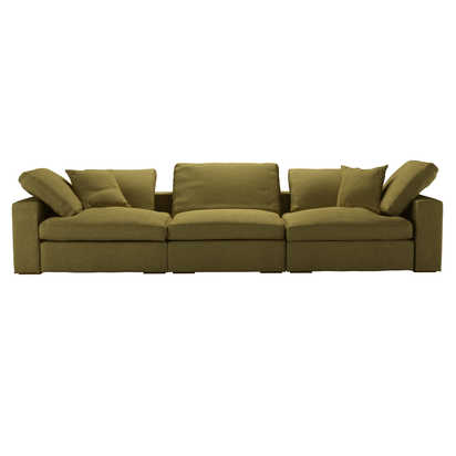 Long Island 3 Seat Modular Sofa in Mossymere Norfolk Cotton