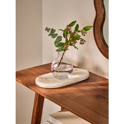 John Lewis Glass Plump Posy Vase, H13cm Clear | H13.2 x Dia.10.2cm