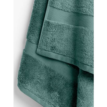 John Lewis Egyptian Cotton Towels Eucalyptus Green | H2 x W50 x D90cm