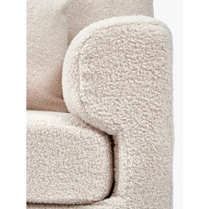 Gaia Baby Serena Bouclé Collection Rocking Chair Biscuit Boucle/Oak | H90 x W80 x D79cm