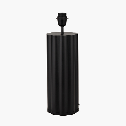 Petula Black Metal Scallop Table Lamp Base