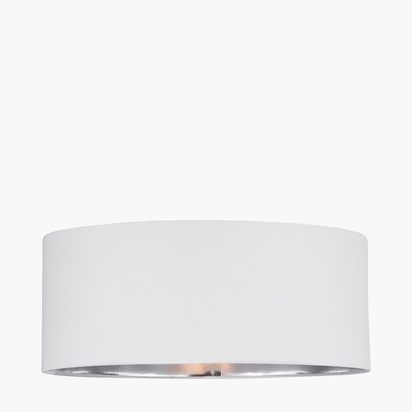 Elin 55cm Ivory Poly Cotton and Silver Lining Non Elec Pendant