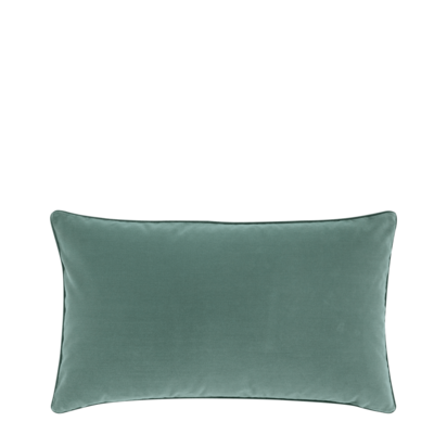 OKA, Plain Velvet Cushion Cover, Rectangular - Teal, Cushion Covers, Velvet, Plain