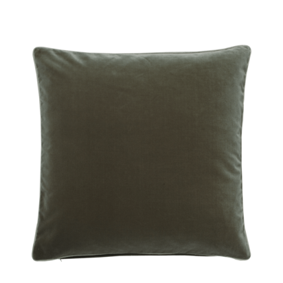 OKA, Large Plain Velvet Pillow Cover - Gray Green, Cushion Covers, Velvet, Plain