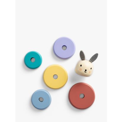 John Lewis Wooden Bunny Stacker Toy, FSC-Certified Wood