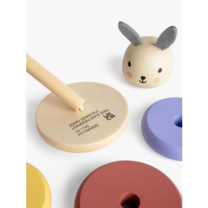 John Lewis Wooden Bunny Stacker Toy, FSC-Certified Wood