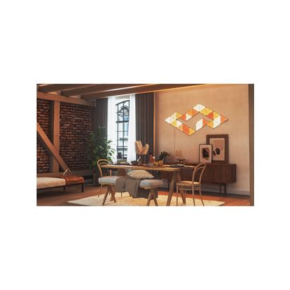 Nanoleaf Shapes Triangles Wall Light Starter Kit, 15 LED Panels, Multicolour Multicolour | H20 x W23 x D1cm