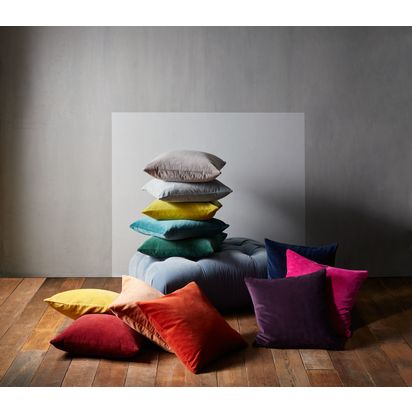 John Lewis Cotton Velvet Cushion Paprika | H50 x W50cm