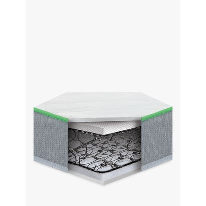 Kub Comfy Eco Spring Cotbed Mattress, 140 x 70cm White | 140 x 70 x 10cm