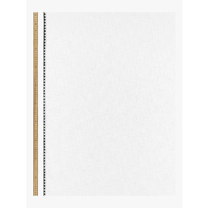John Lewis Embroidered Edge Hidden Tab Voile Panel, White White | H229 x W140 x D0.50cm