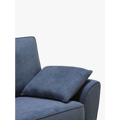 John Lewis Ambleside Armchair, Light Leg Chenille Blue | H90.0cm x W106.0cm x D89.0cm