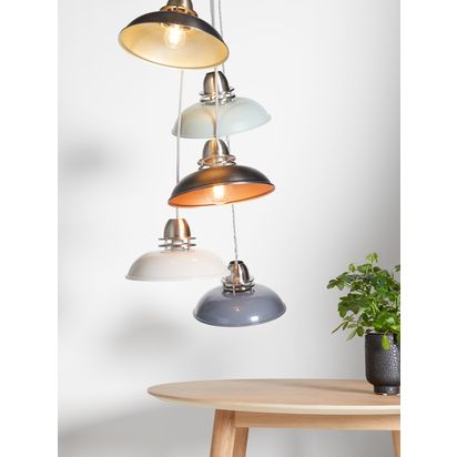 John Lewis Carmine Easy-to-Fit Ceiling Shade Putty | H16 x W30 x D30cm