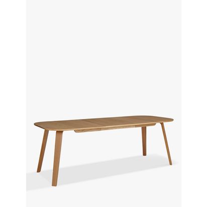John Lewis Anton 6-8 Seater Extending Dining Table, Oak Oak | H75 x W90 x L160-220cm
