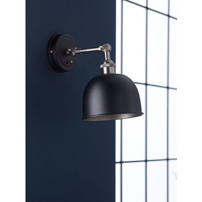 John Lewis Baldwin Wall Light Black | H22.80 x W15.80 x D22.50cm