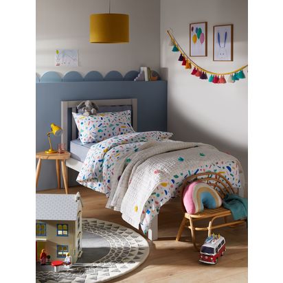 little home at John Lewis Pom Pom Quilt, Multi Multi | 165 x 200cm