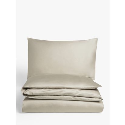John Lewis Specialist Temperature Regulating Cotton 400 Thread Count Cotton Bedding Latte | King duvet cover
