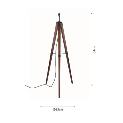 Laura Ashley Burdale Tripod Floor Lamp, Antique Brass Antique Brass