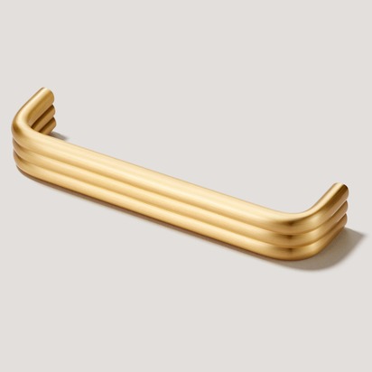 ALVA Tubular D Bar Handle - Brass - 136mm (128mm CC) / Handle Only
