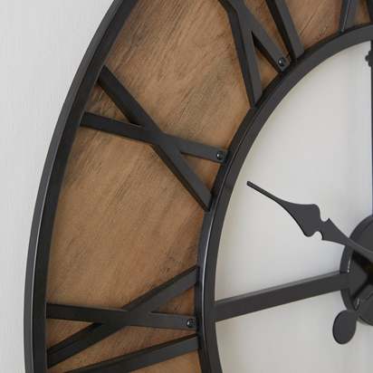 Fulton Industrial Skeleton Wall Clock