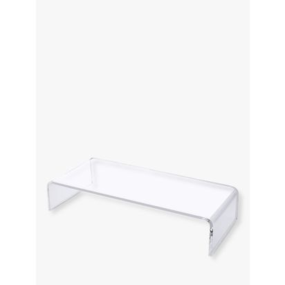 Osco Acrylic Monitor Stand, Clear Clear | H10 x W50 x D20cm