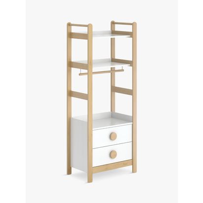 Boori Tidy Storage Bookcase White/Almond | H179 x W72 x D43cm