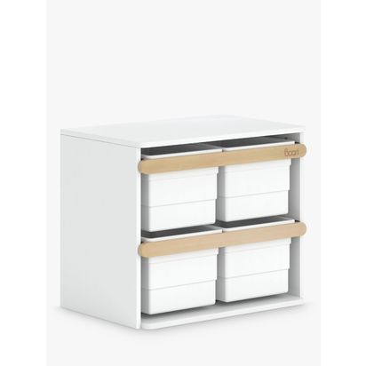 Boori Tidy Toy Cabinet White/Almond | H47 x W71 x D47cm